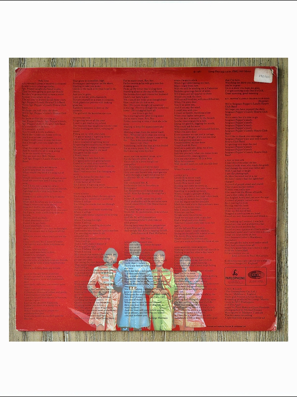 BEATLES•Sgt. Pepper's Lonely Hearts Club Band•1967 UK Mono (PMC 7027) 1st Press - Picture 13 of 15